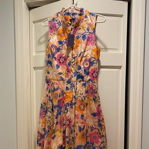 NWT- JCrew Liberty print sleeveless shirt dress